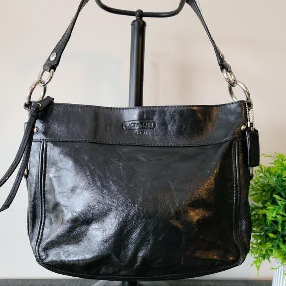 Coach Handbags - Coach Zoe Black Leather Hobo Shoulder Bag #F15478